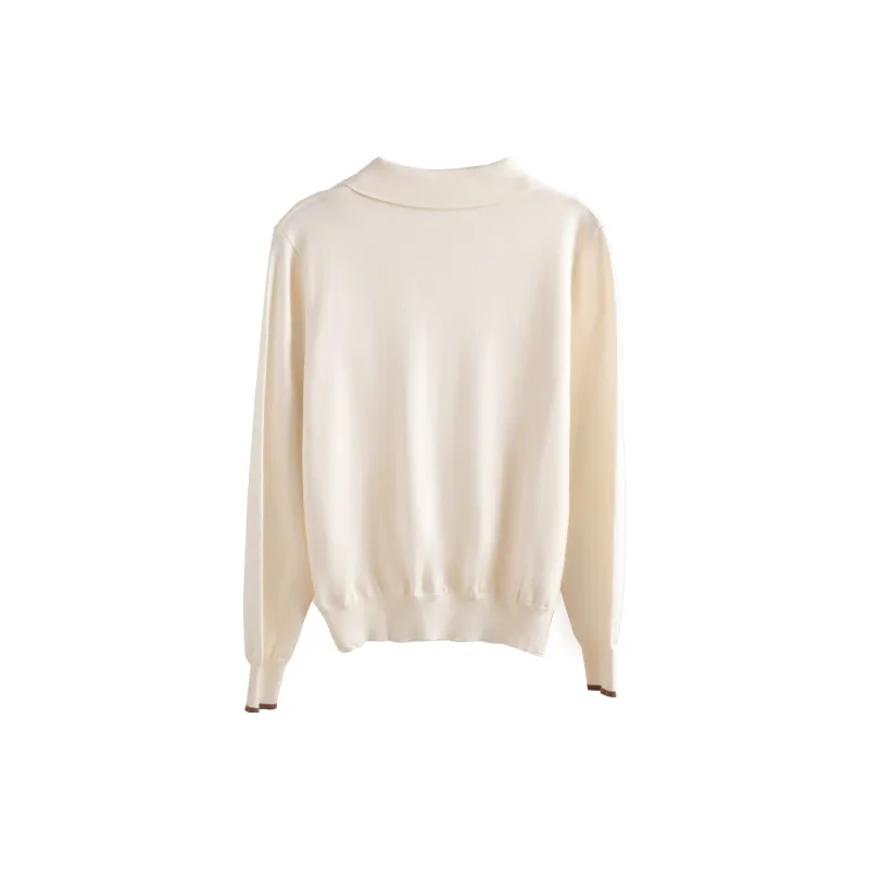 Olrain Knitwear Women's Apricot White-1