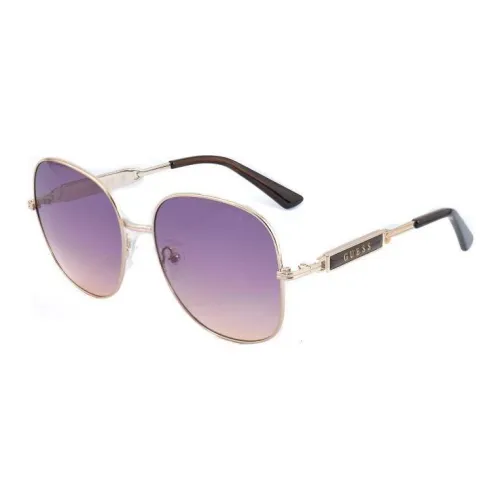 GUESS Metal Oval Sunglasses Women's Gold