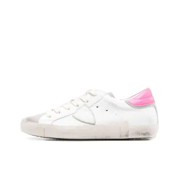 PHILIPPE MODEL Low Top Skateboard Shoes Women's White Pink