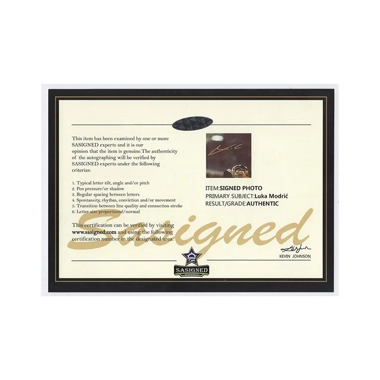 Three For Real Madrid Team Luka Modrić Signed Photo With SA Certificate Framed And Mounted-3