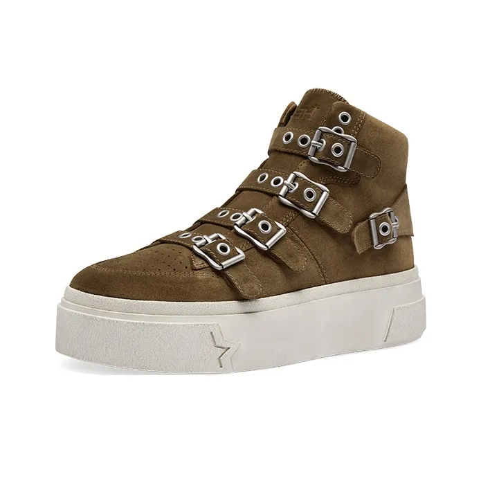 ASH STARMOON BUCKLE Collection High-Top Genuine Leather Platform Casual Platform Shoes Casual Shoes Women's-11