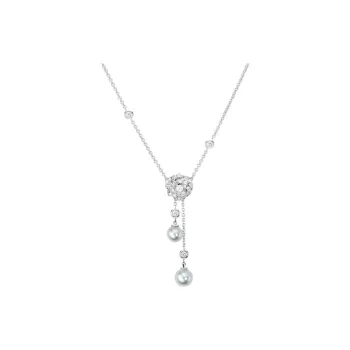 PIAGET 18K White Gold Rhodium Plated Necklaces Women's Silver