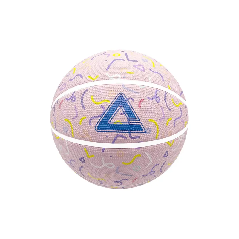 PEAK Rubber Basketball Pink Size 7 Training Competition Unisex-1