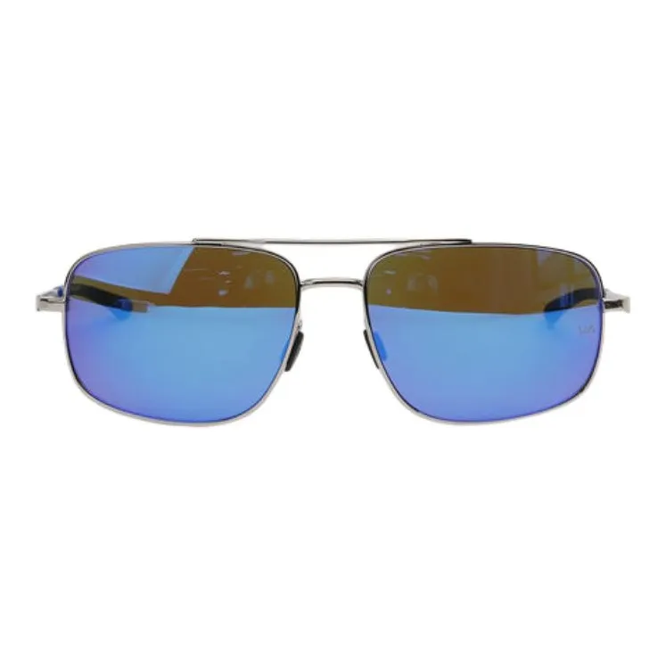 Under Armour Plastic Metal Aviator Sunglasses Men's Silver-1