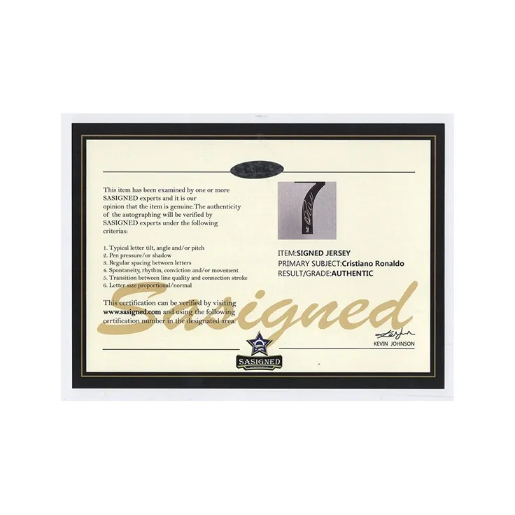 Three For 18-19 Juventus C Ronaldo Ronaldo Hand-Signed Soccer Apparel Jersey With SA Certificate-5