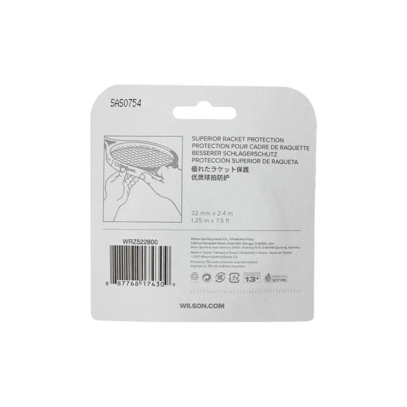 Wilson Tennis Racket Head Tape Protective Gear Class Nylon Black-4