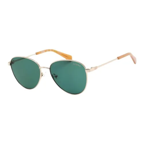 GUESS Metal Oval Sunglasses Women's Gold