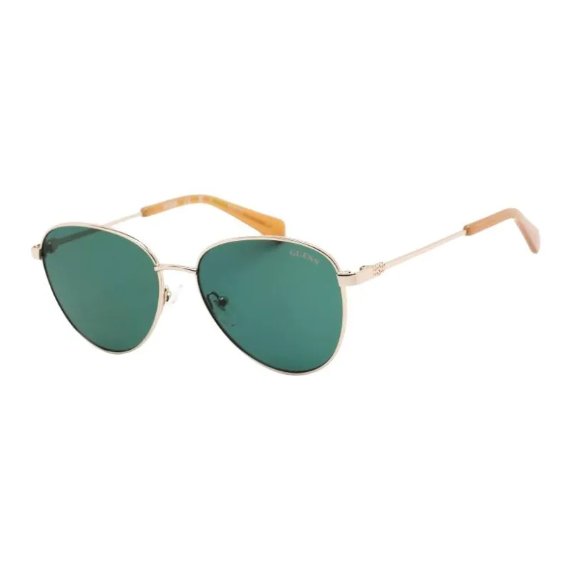 GUESS Metal Oval Sunglasses Women's Gold-0