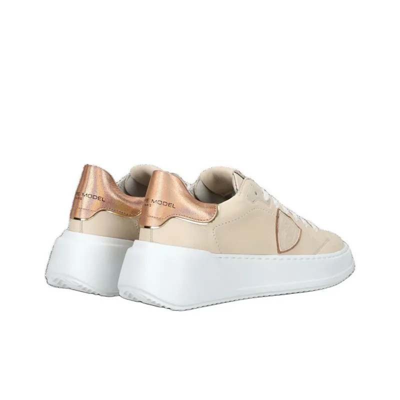 PHILIPPE MODEL Low Top Skateboard Shoes Women's Pink Nude-2