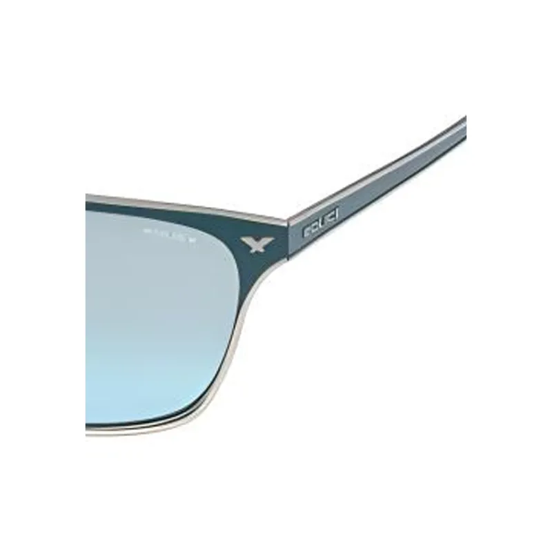 Police Metal Rectangular Sunglasses Women's Green-2