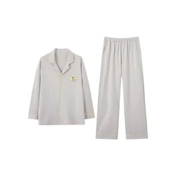 Tianmicat Pajama Set Men's Light Gray