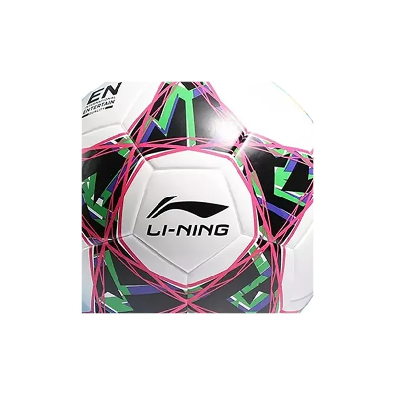 LiNing Size 4 Soccer TPU Machine Stitched Soccer Ball Unisex Black White Purple Green-4