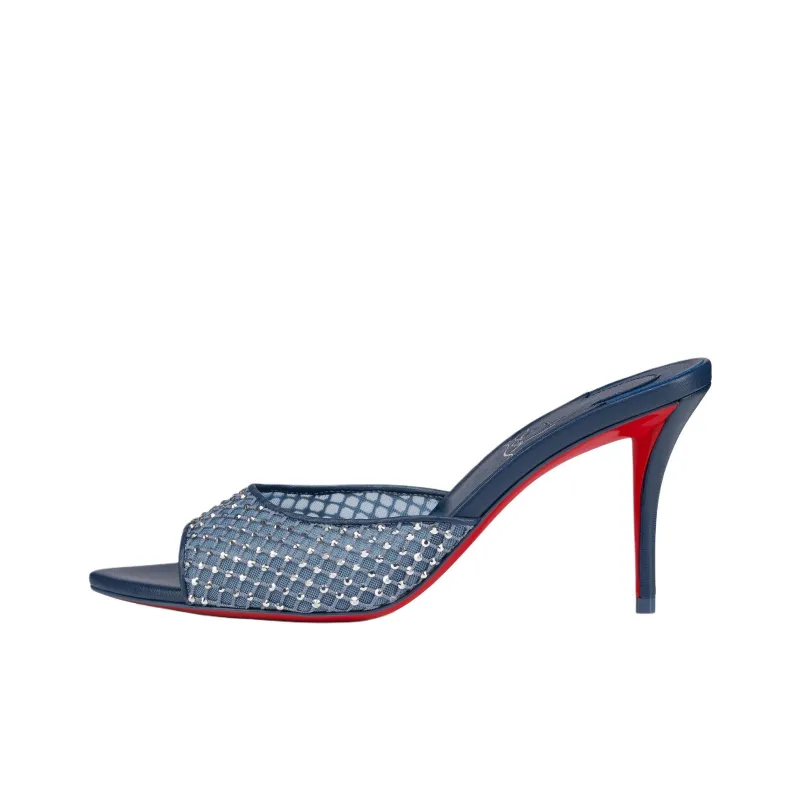 CL Slide Slippers 8cm Women's Blue-0