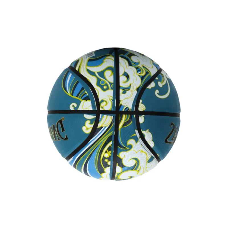 SPALDING Rubber Basketball White Blue Size 7 Training-4