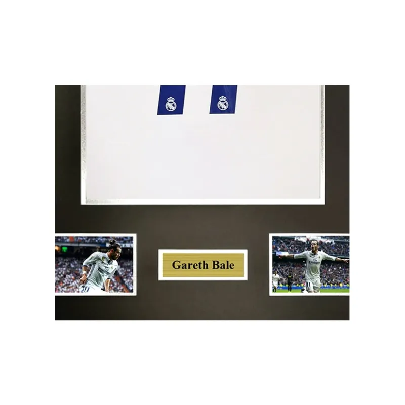 Three For Gareth Bale 16-17 Real Madrid Signed Soccer Apparel Jersey Framed With SA Certificate-2