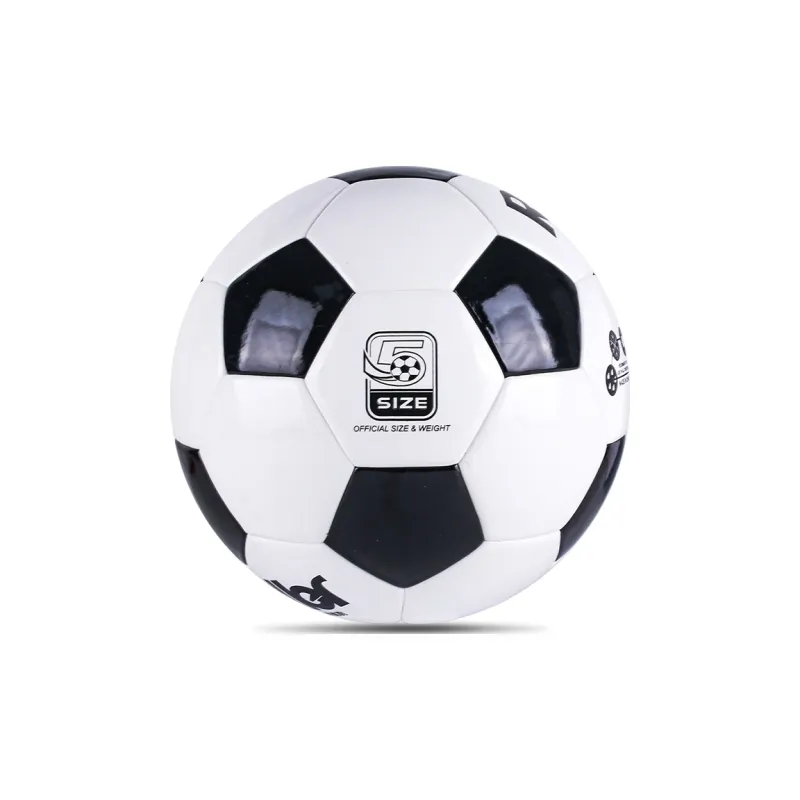 RADLER Size 5 Soccer PU Machine Stitched Soccer Ball Unisex Black White-3