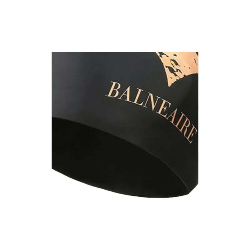 BALNEAIRE Swimming Caps Silicone Unisex Glow In The Dark Black-4
