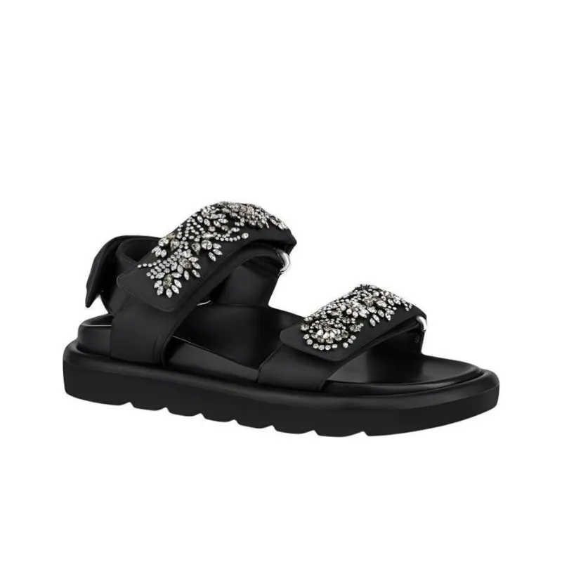 LOUIS VUITTON Pool Pillow Comfort Stylish Sandal Women's Black-1