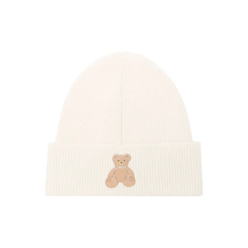 PALM ANGELS Bear Patch Knitted Beanie-1