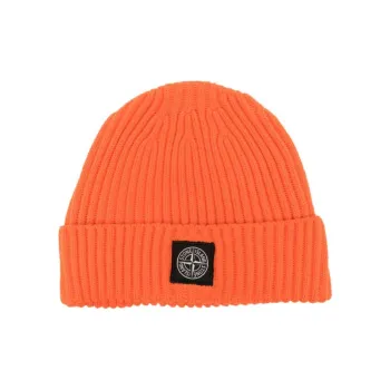STONE ISLAND Logo-Patch Knitted Beanie