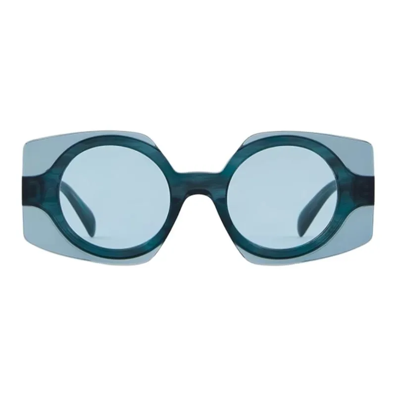 EMPORIO ARMANI Acetate Oval Sunglasses Women's Blue-1
