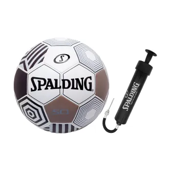 SPALDING Competition Balls Size 5 Soccer TPU Machine Stitched Soccer Ball Unisex White
