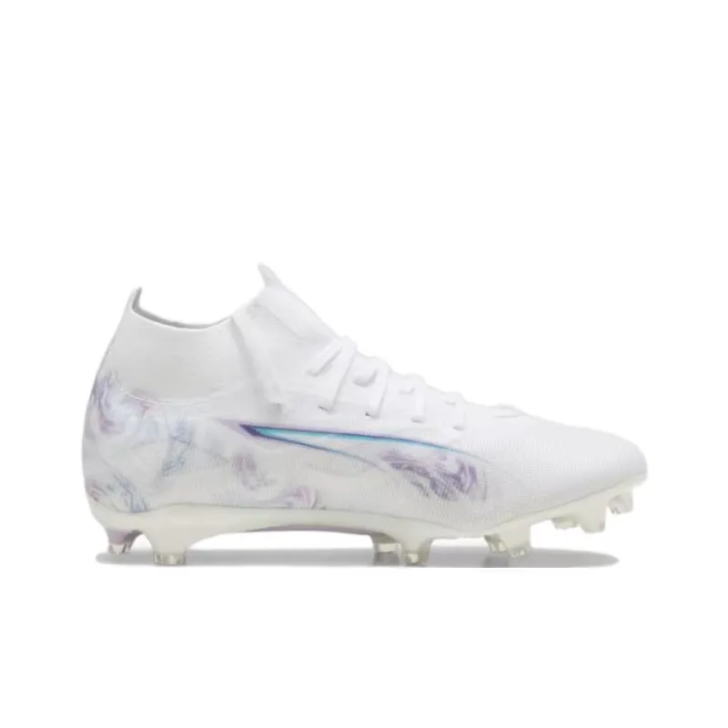 PUMA Ultra 5 AG Short Rubber Studs FG Long Rubber Studs Slip-Resistant Soccer Shoes Women's White-1
