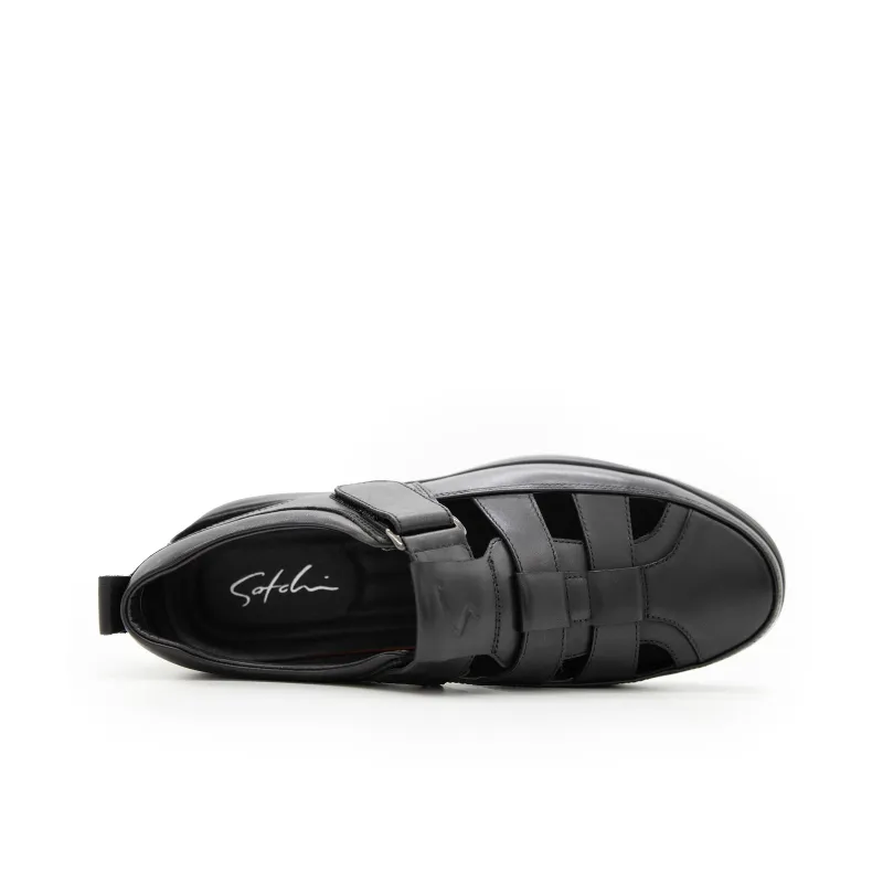 Satchi Wear Resistant Beach Sandals Men's Black-3