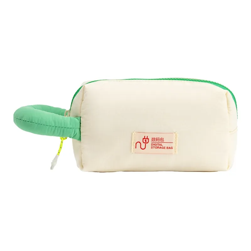 Bromen Nylon Cable Storage Bag Unisex Purple/Green Grape & White Contrast-6