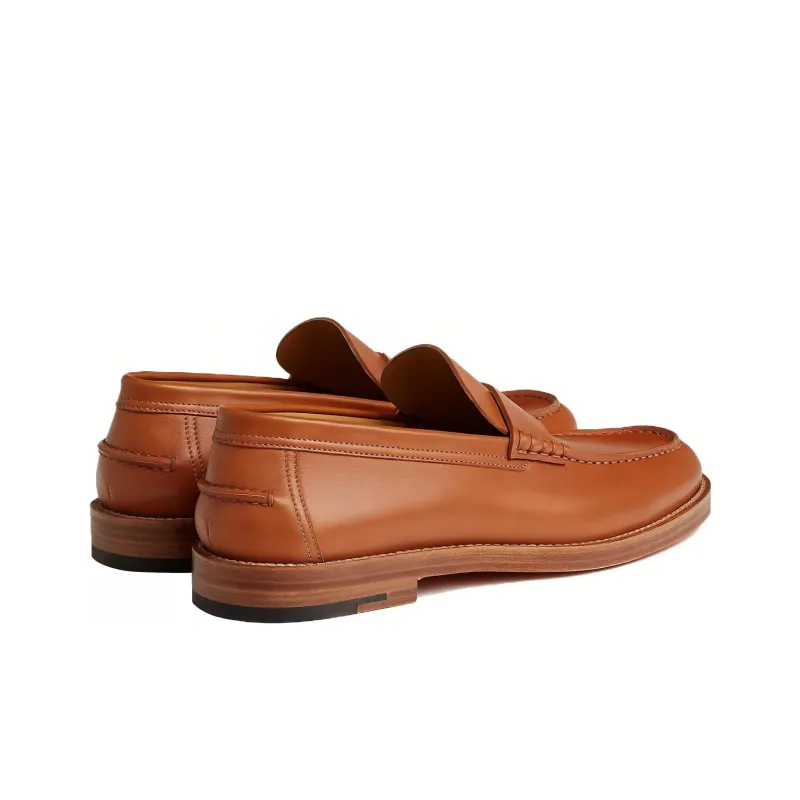 HERMES Loafers Men Brown-4