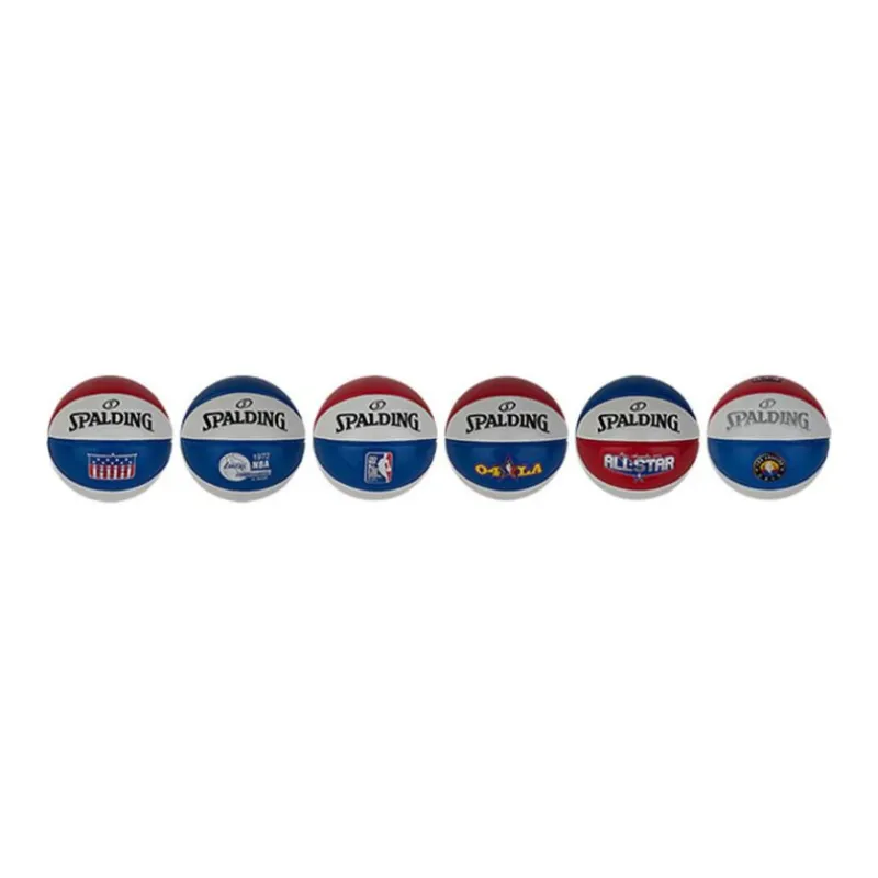 SPALDING PU Basketball Red Blue White Stripes Size 1 Training Unisex-1
