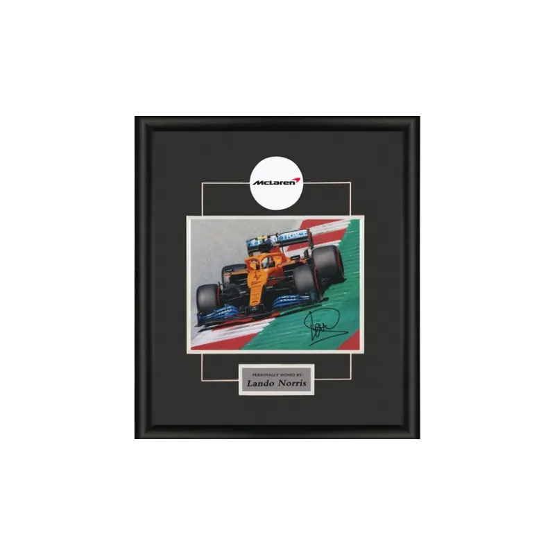 Three For F1 Driver Lando Norris Signed Photo With Certificate Framed-1