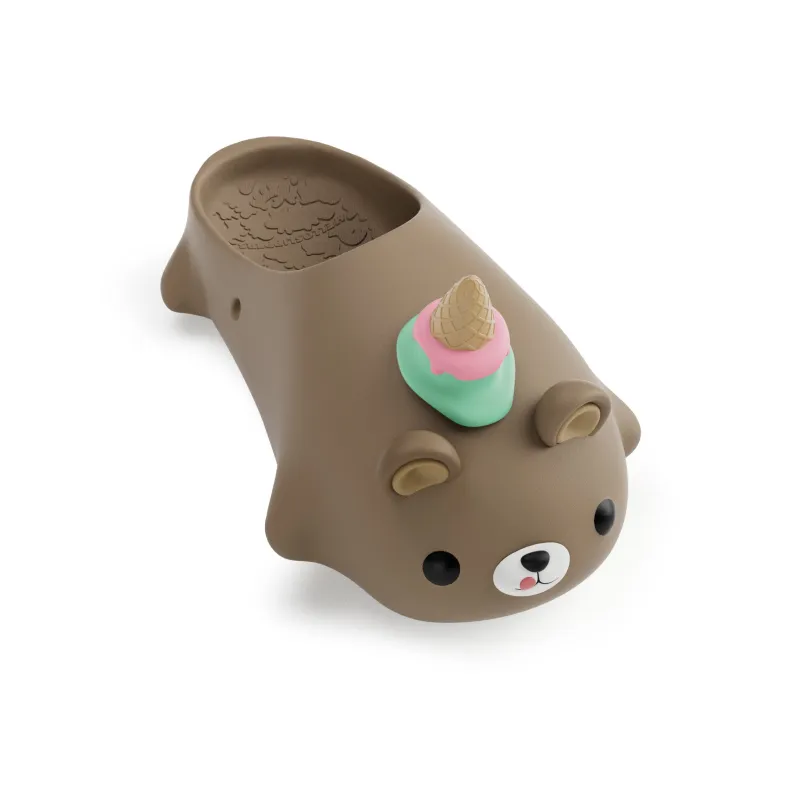 HelloSlippers Animal Total Mobilization Animore Ice Cream Bear Closed Toe Slippers Unisex-3