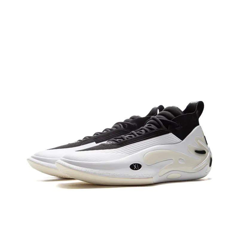 LiNing Wow11 Cushioning Anti-Slip And Wear-Resistant Lightweight Rebound Mid-Top Basketball Shoes Men's Standard White-2