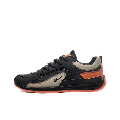 WARRIOR Casual Shoes Men Low-Top Black Khaki Orange