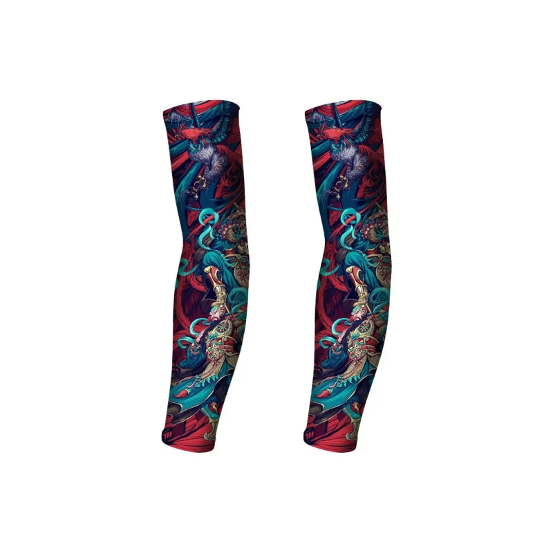 GXT Other Riding Equipment Cycling Arm Warmers Outdoor Unisex Shredded Milk/ice-1