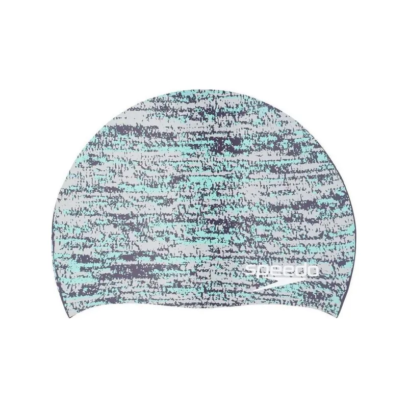 Speedo Swimming Caps Silicone Powder Blue Flower Color-1