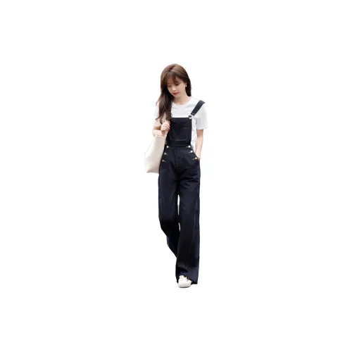 Mo Han Yi Mei Overalls Women's Dark Blue