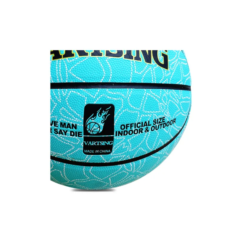 Vartsing x VARTSING Microfiber Leather Basketball Blue 5/7 Size Glow in The Dark Training Unisex-4
