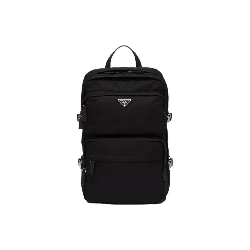 PRADA Re Nylon Fabric Backpack Regular Unisex Black-0