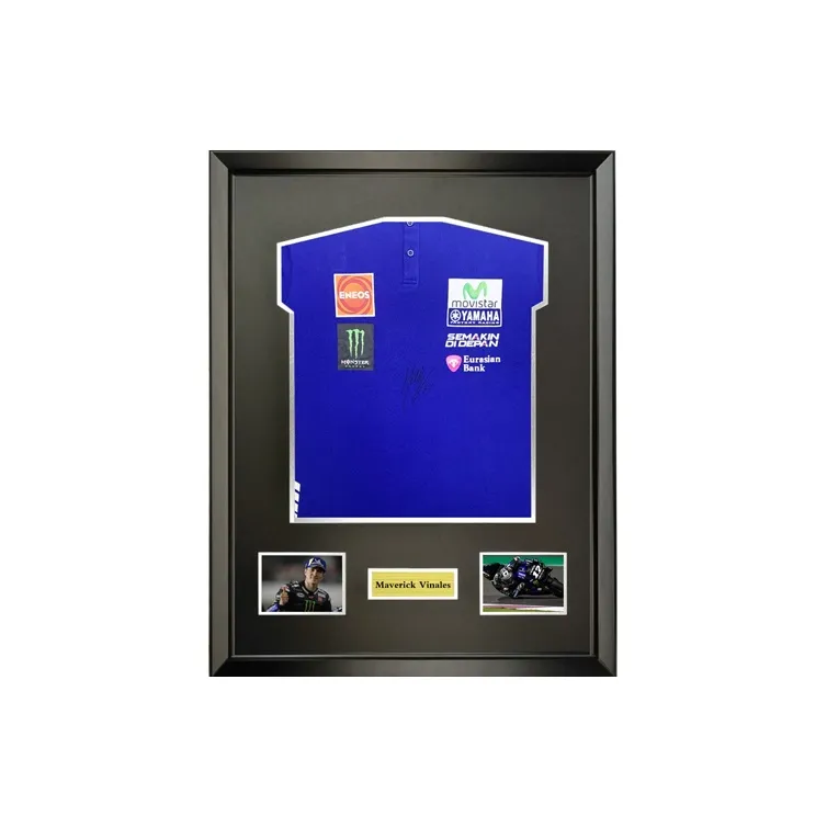 Three For MotoGP Motorcycle Rider Valentino Rossi's Autographed Racing Suit Framed-3