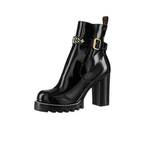 LOUIS VUITTON Star Trail Ankle Boots Women's Black