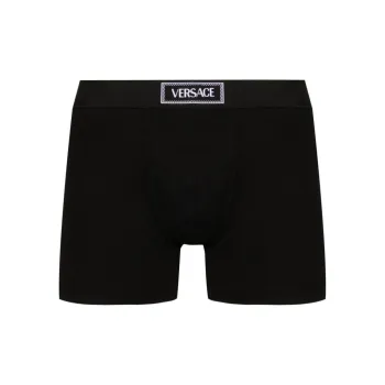 VERSACE 90s Logo Ribbed Long Boxers