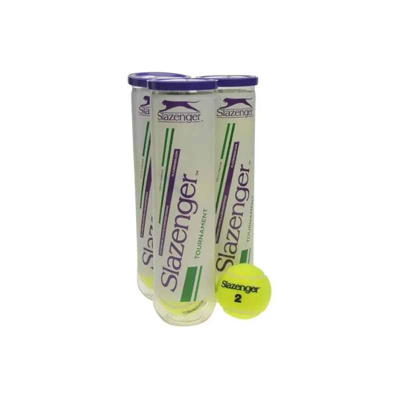 Slazenger Tournament Tennis Balls Felt Match Ball Competition Neon Yellow-4