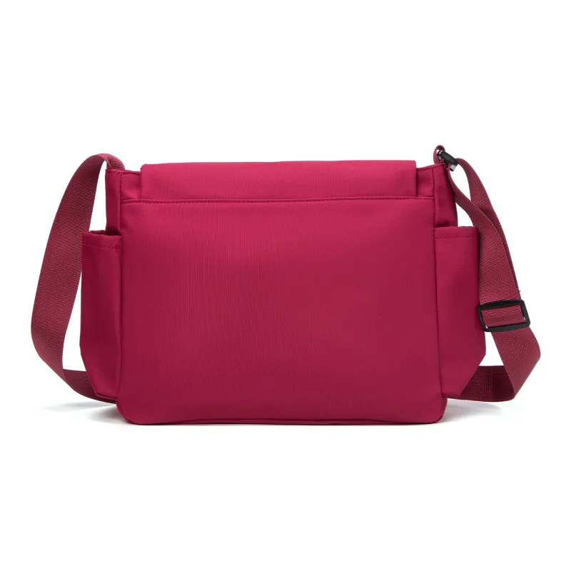TAKI Commute Travel Lightweight Trendy Versatile Student Crossbody Bag Shoulder Bag Unisex Black/White/Red-2