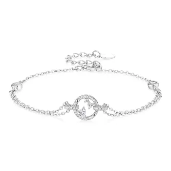 KADER 925 Sterling Silver Bracelets Women's Silver White
