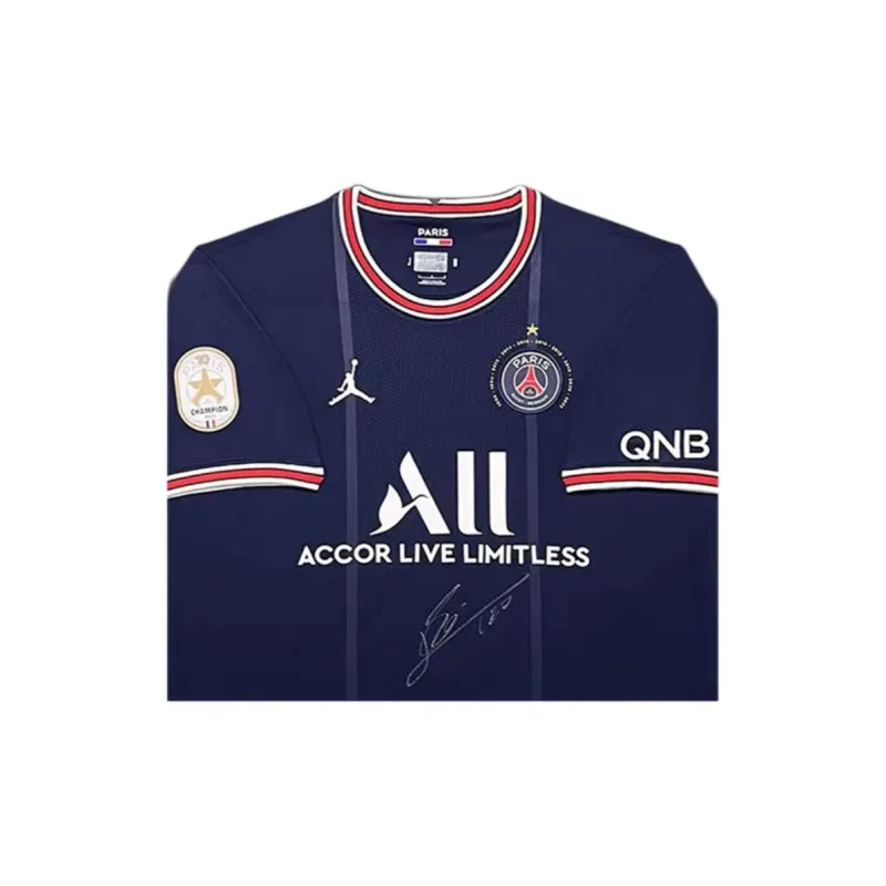 Huayitaojin Large Paris Front Sign Blue Fan Edition Jersey ICONS Certificate Framed 103x73cm Football Fan Supply Men's-2