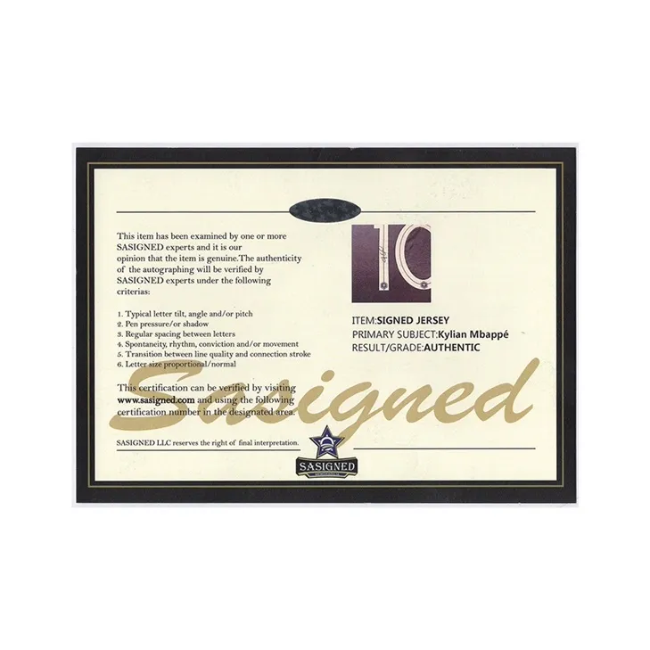 Three For Mbappé 2018 World Cup France Championship Winning Signed Soccer Apparel Jersey Included SA Certificate Framed-4