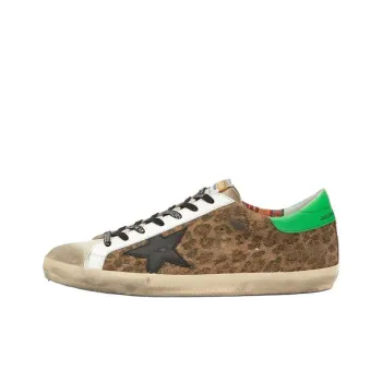 Golden Goose Super Star Skateboard Shoes Men Low Top Leopard Print