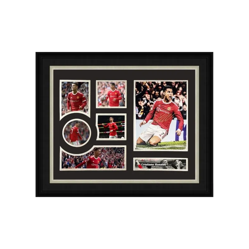 Three For Collection CR7 Ronaldo Hand-Signed Photo 20-Inch Framed Manchester United 21/22 Includes SA Certificate-1